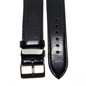 Curea de ceas Neagra din piele naturala - 22mm - A-5K2 - Img 2