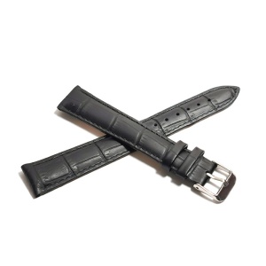 Curea de ceas Neagra din piele naturala lungime XL - 14mm 16mm 18mm 20mm - GR1307 - Img 2