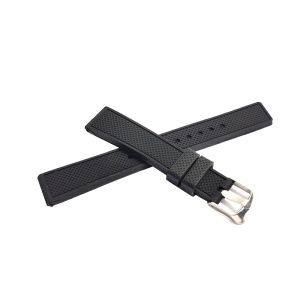 Curea de ceas Neagra din Silicon 16mm - Img 2