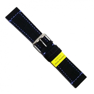 Curea de ceas rezistenta la apa Negru cu Albastru Morellato - 22mm / 24mm - A01X4910B44868CR - Img 3