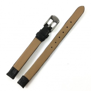 Curea de ceas subtire din Piele Naturala - Neagra - 8mm - WZ3754 - Img 2