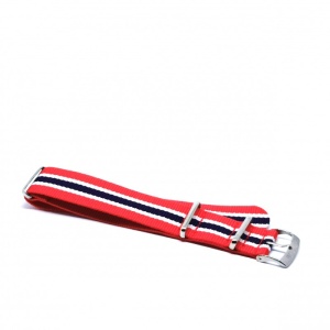 Curea Morellato tip NATO - Band Nastro Cannete - Culoare Rosu, Alb, Albastru- 22mm - A01U3972A74885CR - Img 2
