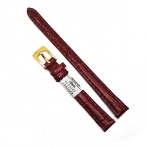 Curea pentru ceas din piele naturala Nagata Rosie - 10mm