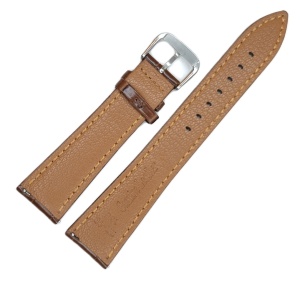 Curea Piele Naturală Maro – Imprimeu Crocodil – 18/20/22 mm - Lungime XL (135+80 mm) - Img 2