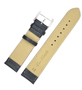 Curea Piele Naturală Neagră – 21 mm – Made in France – Rafinament Clasic și Caracter Puternic - Img 2
