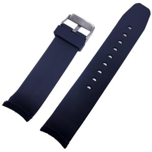 Curea Silicon Negru cu Capete Curbate – 22 mm – Hipoalergenică – Lungime XL - Img 3