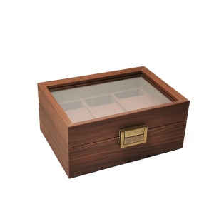 Cutie pentru Ceasuri Coffee Brown – 3 Spatii | CF-H103-6 - Img 2