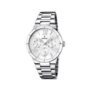 Festina Boyfriend F16716/1 – Ceas Damă – 36,5 mm – Quartz Japonez – Cadran Argintiu – Brățară Oțel