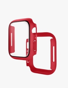 Hoco WS3 – Rama Protecție cu Folie Integrată pentru Apple Watch Series 7/8 – PC + Sticlă – 41mm – Culori: Roșu, Negru, Bleumarin, Carbon - Img 3