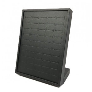 Panou de Expunere pentru 100 de Inele – Piele Ecologică Neagră / Alba – 20 x 15 cm - Img 3