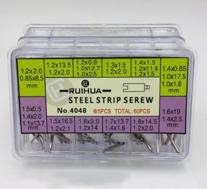 Set 60 Piese – Șuruburi / Pini pentru Curea de Ceas – 12 Mărimi – Metal – Compatibil Rlx