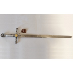 Spadă de Toledo cu Simboluri Masonice – Oțel Inoxidabil 77 cm – Made in Spain - Img 4