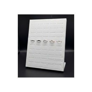 Tavă Organizatoare – Premium White PU Leather, Specială pentru Inele
