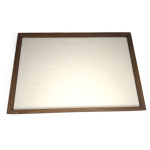 Tavă Organizatoare Bijuterii – Premium Cream & Wood, Capacitate 100 Inele