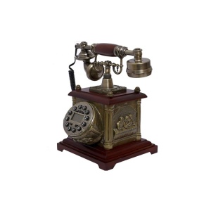 Telefon Retro Luxury – Autenticitate și Rafinament din Lemn Masiv și Rășină - Img 3