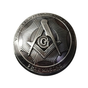 Baston Masonic din Metal cu Mâner Decorat – Echer și Compas – 90 cm - Img 3