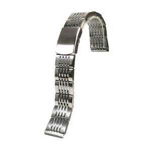 Bratara de ceas argintie cu butoane laterale 20mm WZ4769