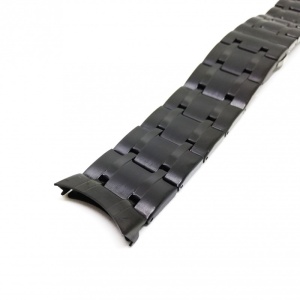 Bratara de ceas Neagra din Otel Inoxidabil - Capete Curbate - 24mm - WZ3784 - Img 3