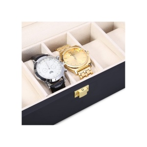 Caseta Depozitare Ceasuri PREMIUM Cu 6 Spatii Lemn Negru - SKW40N - Img 2