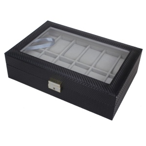 Caseta pentru 12 ceasuri Black Carbon - WZ3448 - Img 4