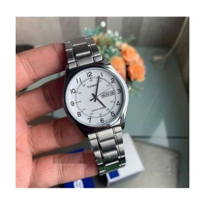 Ceas Bărbătesc Casio MTP-V006D-7B2UDF – Clasicul Absolut cu Numere Arabe și Afișaj Day-Date - Img 4