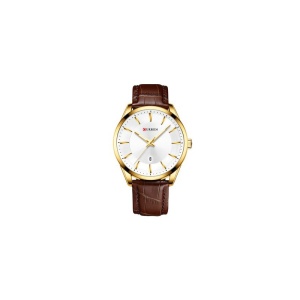 Ceas Barbatesc CURREN M8365 - Maro / Auriu - Img 1