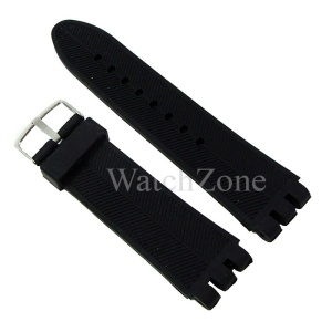 Curea Cauciuc (Silicon) 23 mm pentru Swatch IRONY – Compatibilă YOS440, YOS448, YOS449, YOS401G – Cataramă Oțel - Img 3
