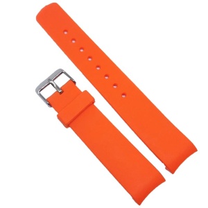 Curea Ceas „Deep Diver Orange” 11P99 – Silicon Premium cu Capete Curbate (22mm)