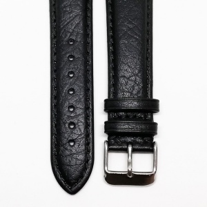 Curea Ceas „Pure Obsidian” 7D22 – Piele Naturală Hipoalergenică, Negru Mat (18mm - 24mm) - Img 2