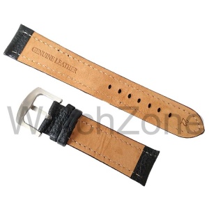 Curea ceas din piele neagra marime XL 20mm 24mm 26mm WZ1179 - Img 3