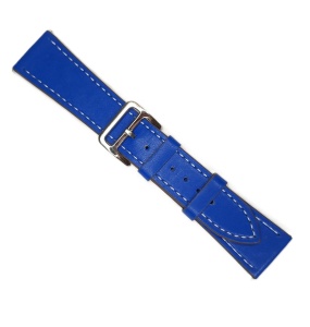 Curea Ceas Piele Naturală Două Straturi – Albastru Regal – Quick Release – 22 mm Telescop / 14 mm Cataramă