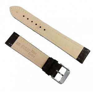 Curea Ceas Piele Naturala Maro Inchis 20 mm WZ2164 - Img 2