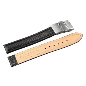 Curea Ceas Piele Naturala Neagra Deployant 16mm - 24mm 816210100116 - Img 4