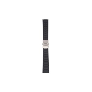 Curea Ceas Silicon 20mm 22mm 24mm Neagra Deployant Silicon WZ1391 - Img 5