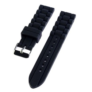 Curea Ceas Silicon Neagră Waterproof 18/20/22mm | Rezistentă la Apă | Cataramă Oțel - Img 5
