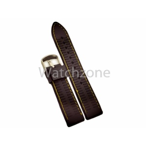 Curea Ceas Silicon Negru Cusatura Galbena 22mm 24mm 26mm WZ752 - Img 2