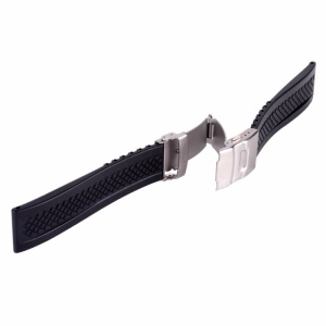 Curea Ceas Silicon Negru Inchidere Deployant 20mm 22mm WZ2213 - Img 4