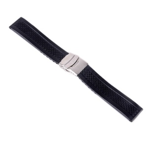 Curea Ceas Silicon Negru Inchidere Deployant 20mm 22mm WZ2213 - Img 7