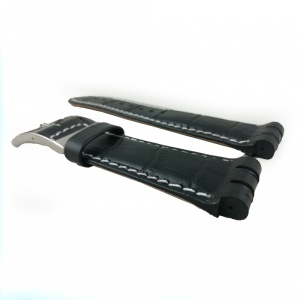 Curea Ceas Swatch Piele Naturală Neagra 23mm WZ3179 - Img 3