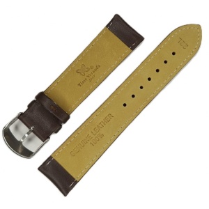 Curea Ceas Time Veranda – Piele Naturală Premium, Maro cu Cusătură Verde - Img 2