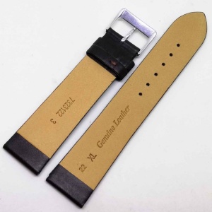 Curea ceas XL din piele naturala maro inchis 22mm - Img 2