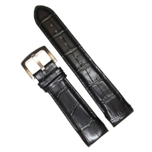 Curea Compatibilă Tissot T610027446 – 22/20 mm – Piele Naturală Neagră – Lungime 125 x 75 mm