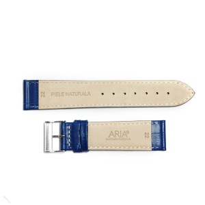 Curea de ceas Albastra cu Imprimeu Crocodil 22mm WZ5379 - Img 3