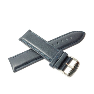 Curea de ceas bleumarin din piele naturala 22mm - WZ5244 - Img 2