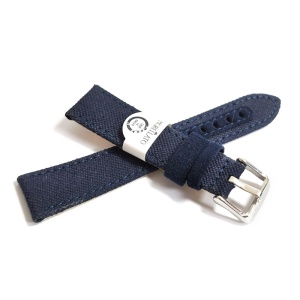 Curea de ceas Bleumarin Morellato Fibra Recycled Cotton - 18mm, 20mm, 22mm - Img 2