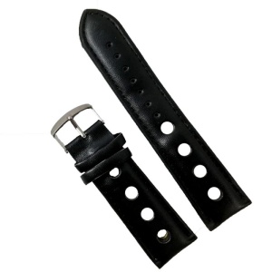 Curea de ceas din piele ecologica neagra - 24mm WZ2862