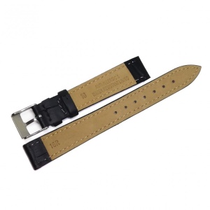 Curea de ceas din Piele Naturala - Antialergica - Culoare Neagra - 16mm - WZ3729 - Img 2