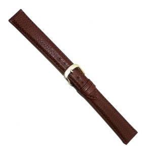 Curea de ceas din piele naturala maro - 16mm - C2947 - Img 2