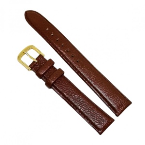 Curea de ceas din piele naturala maro - 16mm - C2962