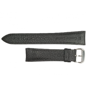 Curea de Ceas din Piele Naturală Neagră – Imprimeu Crocodil – 18/20/22 mm – Lungime XXL – Cataramă Argintie - Img 3